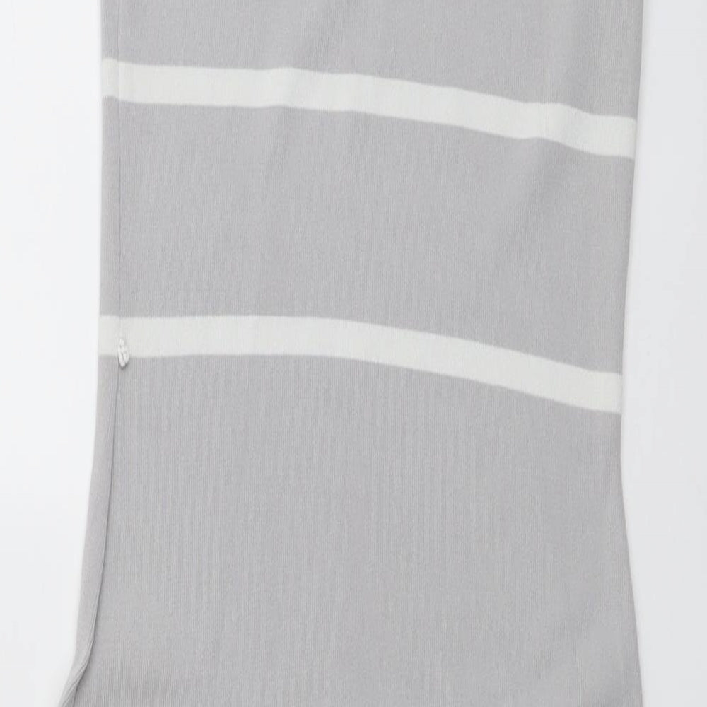 Grace Womens Grey Viscose A-Line Size S Round Neck Pullover