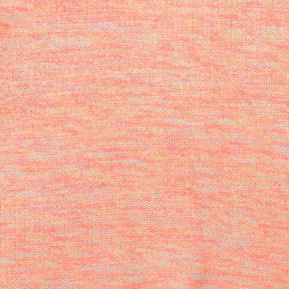 H&M Womens Pink V-Neck Acrylic Pullover Jumper Size L