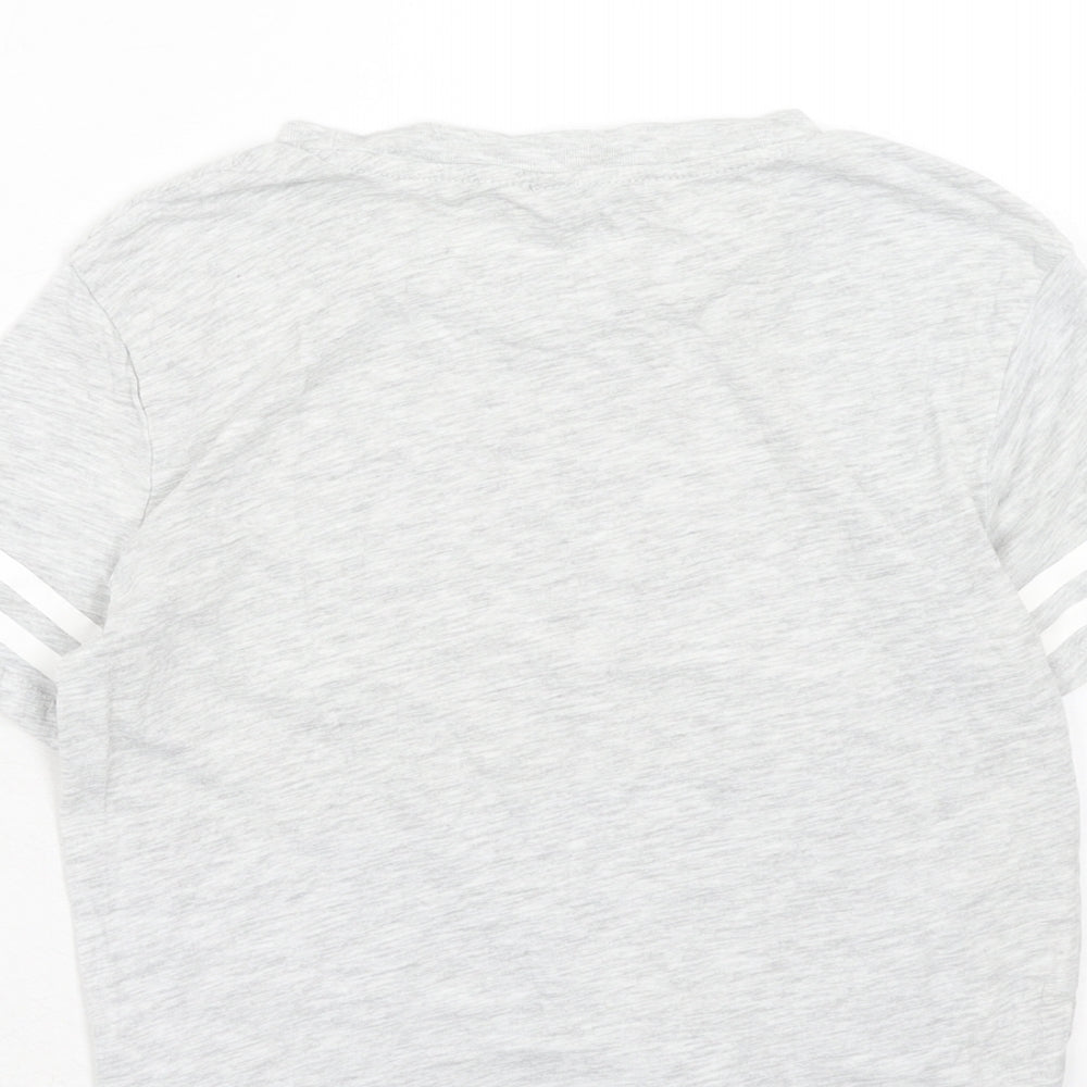 H&M Womens Grey Cotton Basic T-Shirt Size XS Round Neck