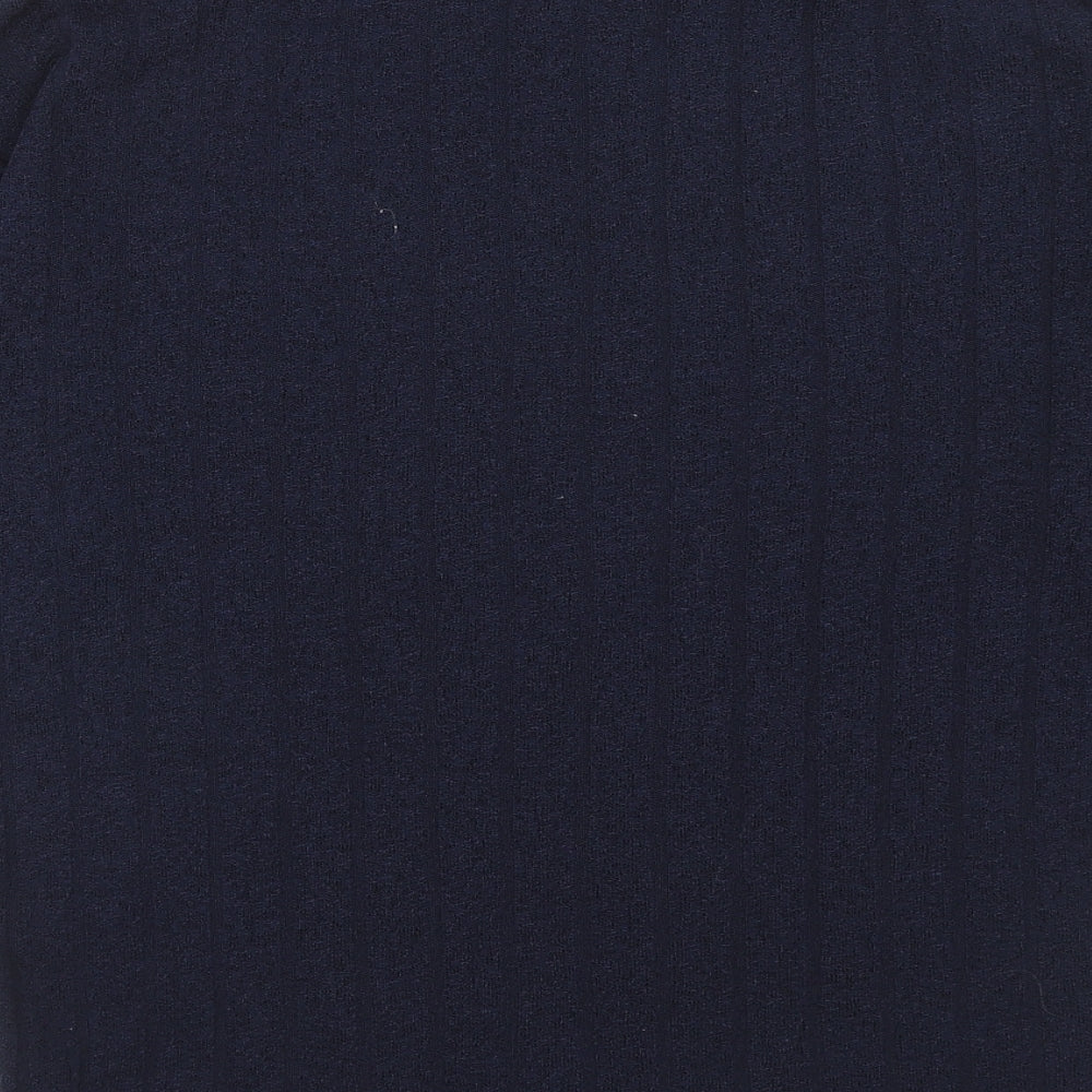 Marks & Spencer Womens Blue Round Neck Polyester Pullover Jumper Size 6