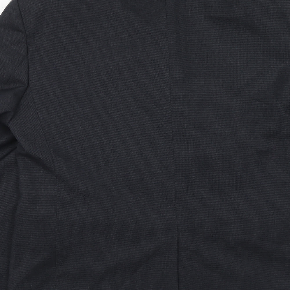 Burton Mens Blue Wool Jacket Suit Jacket Size 42 Regular