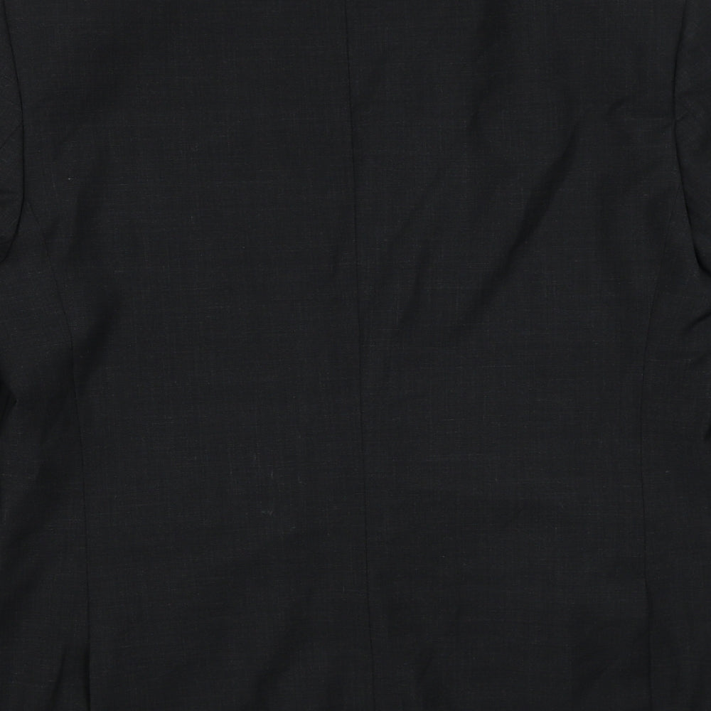 Marks & Spencer Mens Black Polyester Jacket Suit Jacket Size 42 Regular