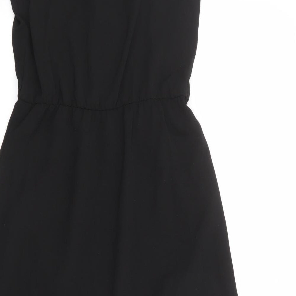 Divided by H&M Womens Black Polyester Fit & Flare Size 8 V-Neck Pullover