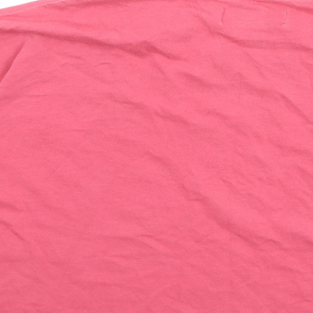 Topshop Womens Pink 100% Cotton Basic T-Shirt Size S Round Neck