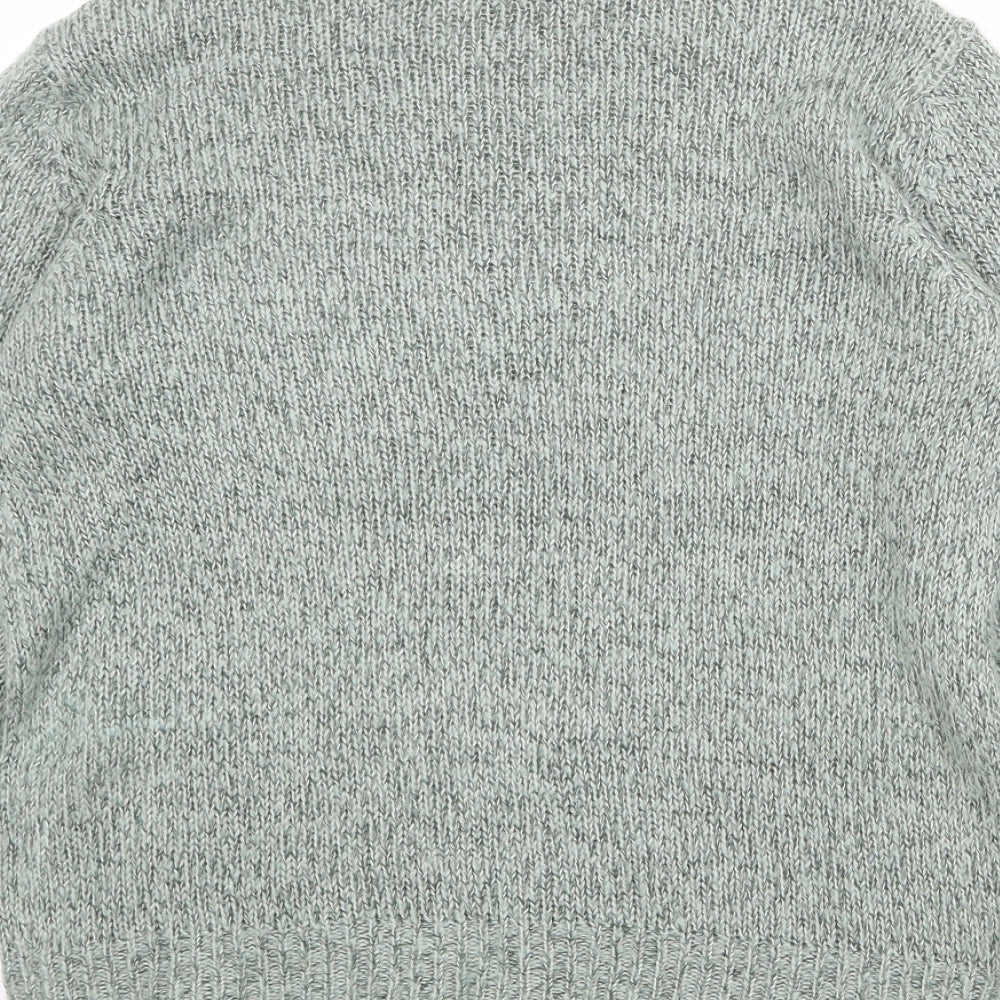 VERO MODA Womens Green Mock Neck Acrylic Pullover Jumper Size L