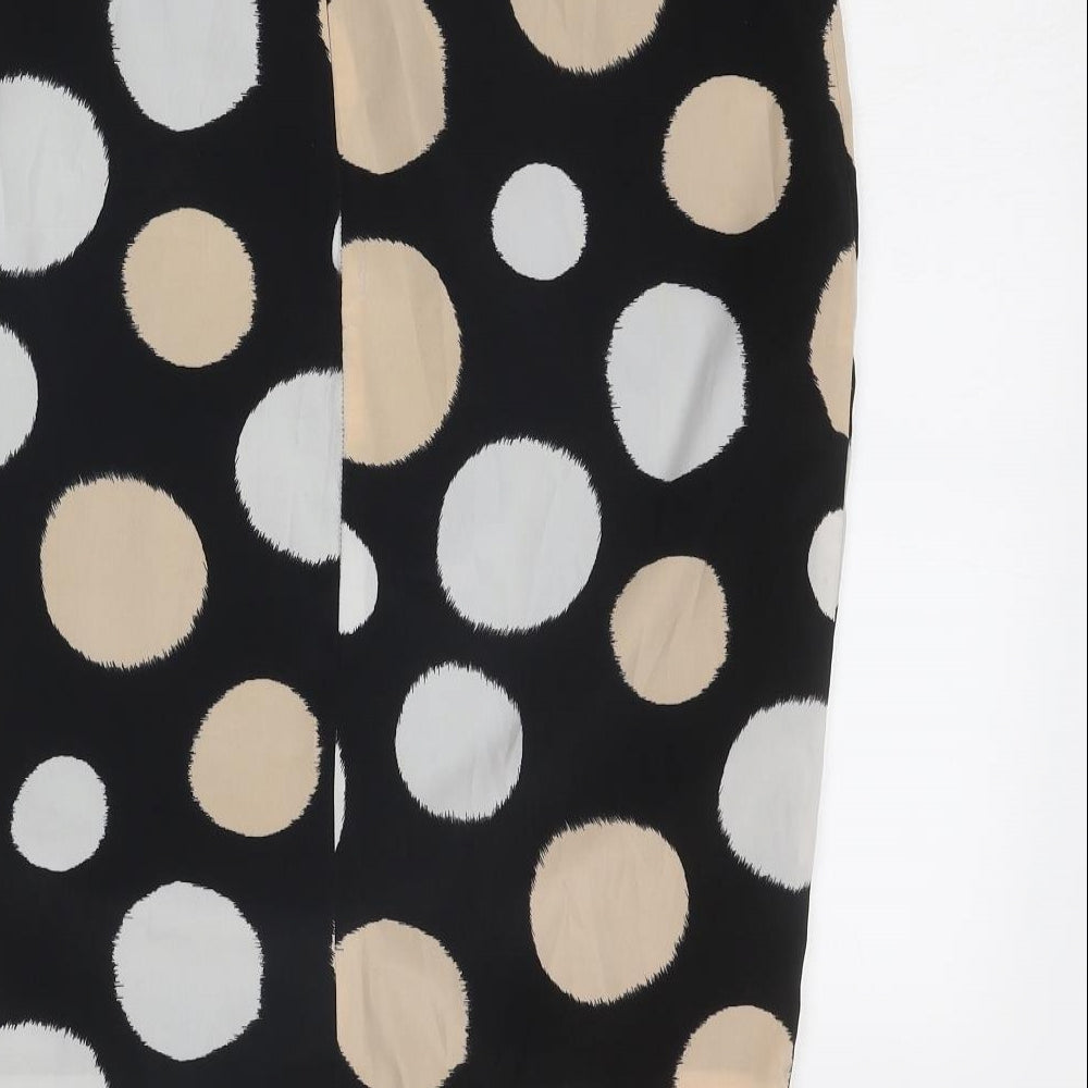 Planet Womens Black Polka Dot Polyester A-Line Skirt Size 34 in Zip