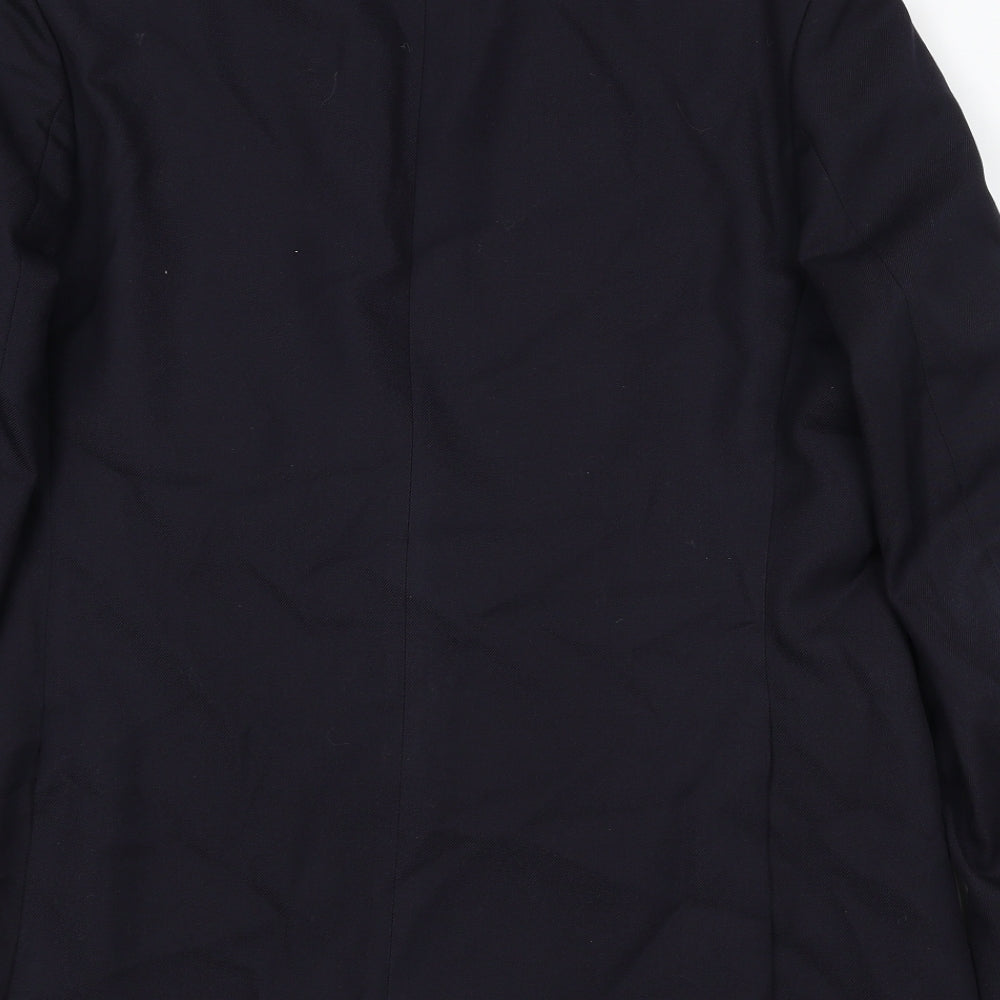 St Michael Mens Blue Polyester Jacket Suit Jacket Size 42 Regular