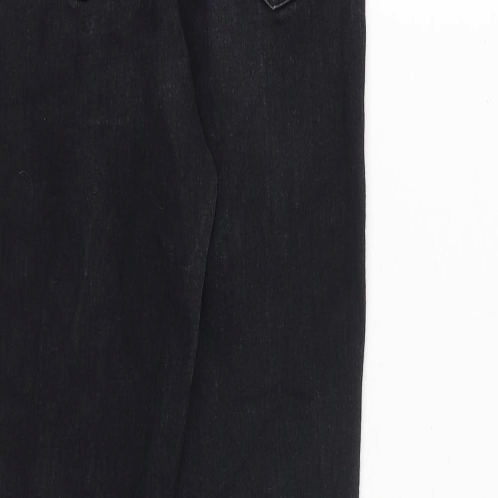 Topshop Womens Black Cotton Skinny Jeans Size 26 in Regular Zip