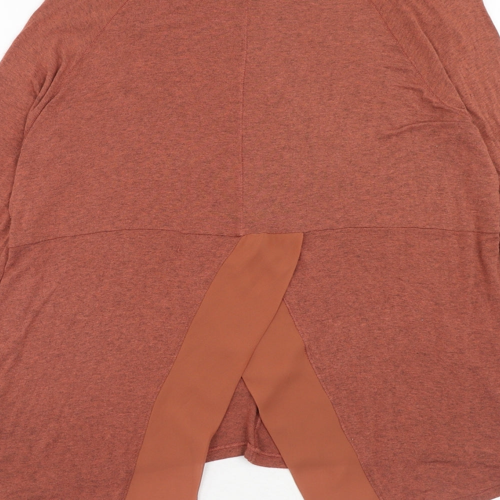 Label Lab Womens Orange Viscose Basic T-Shirt Size 10 Round Neck