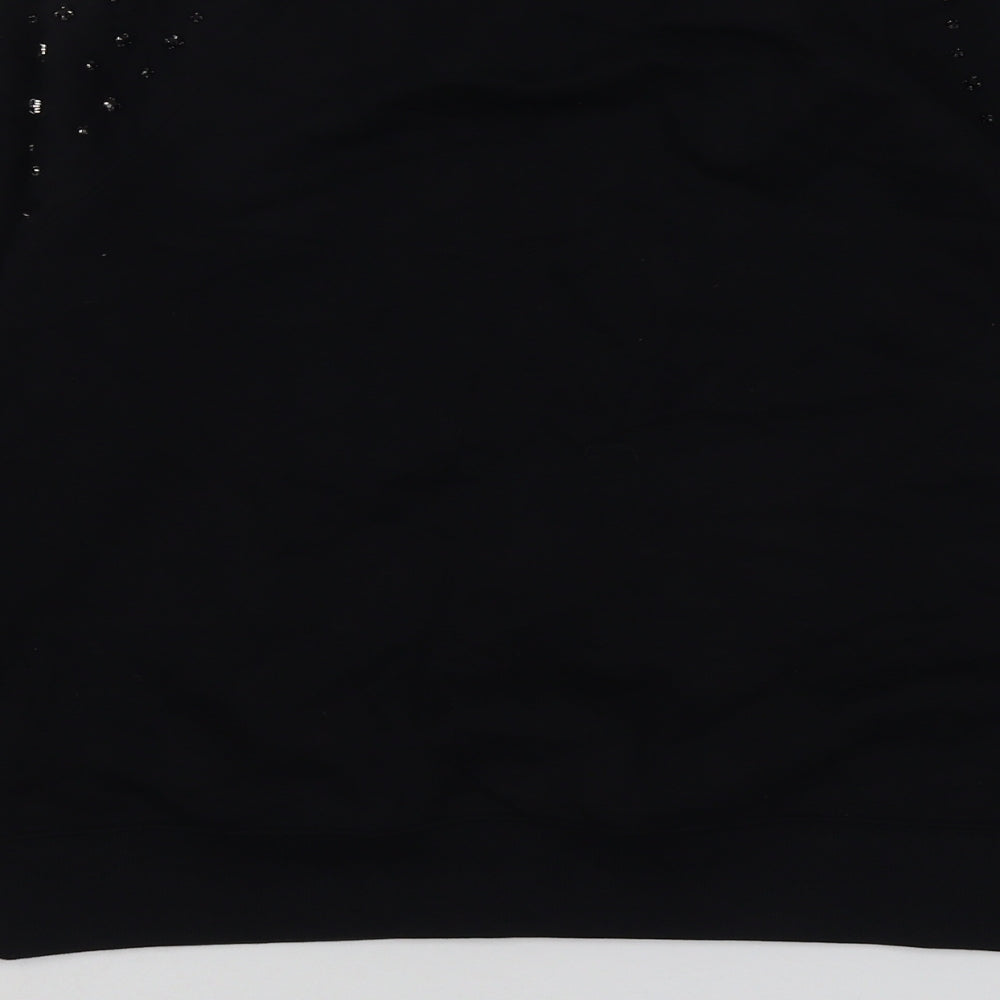 Marks & Spencer Womens Black Cotton Pullover Sweatshirt Size XS Pullover