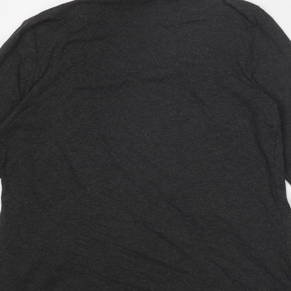 Golléhaug Womens Grey Geometric Viscose Basic Blouse Size 12 Round Neck - Twin Set