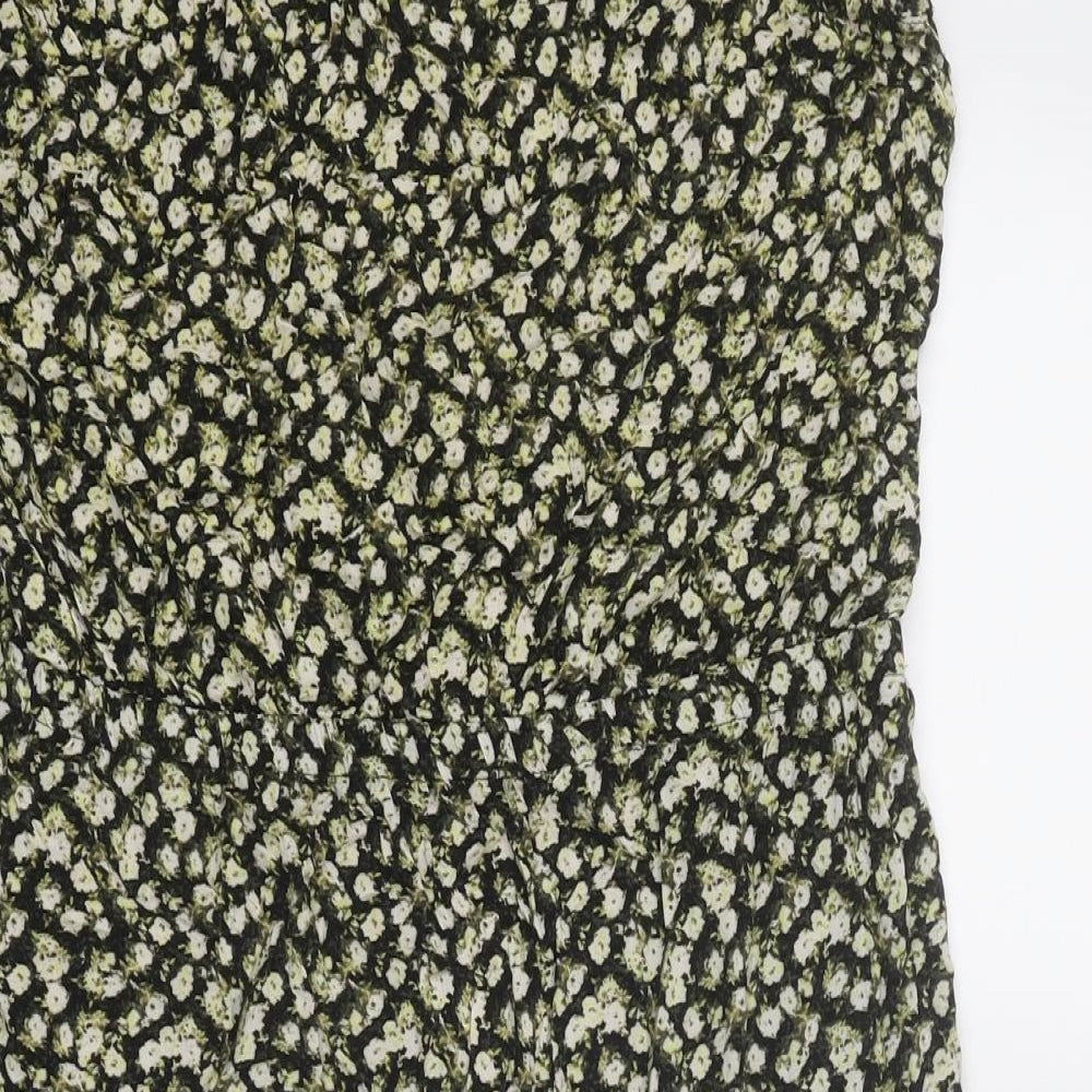 H&M Womens Multicoloured Floral Viscose A-Line Size 12 Round Neck Pullover