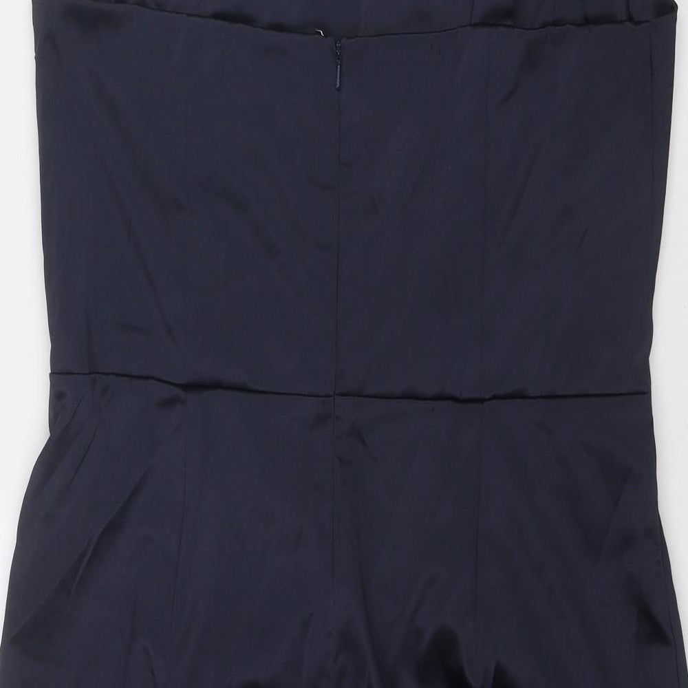 Rise Womens Blue Polyester A-Line Size 16 One Shoulder Zip