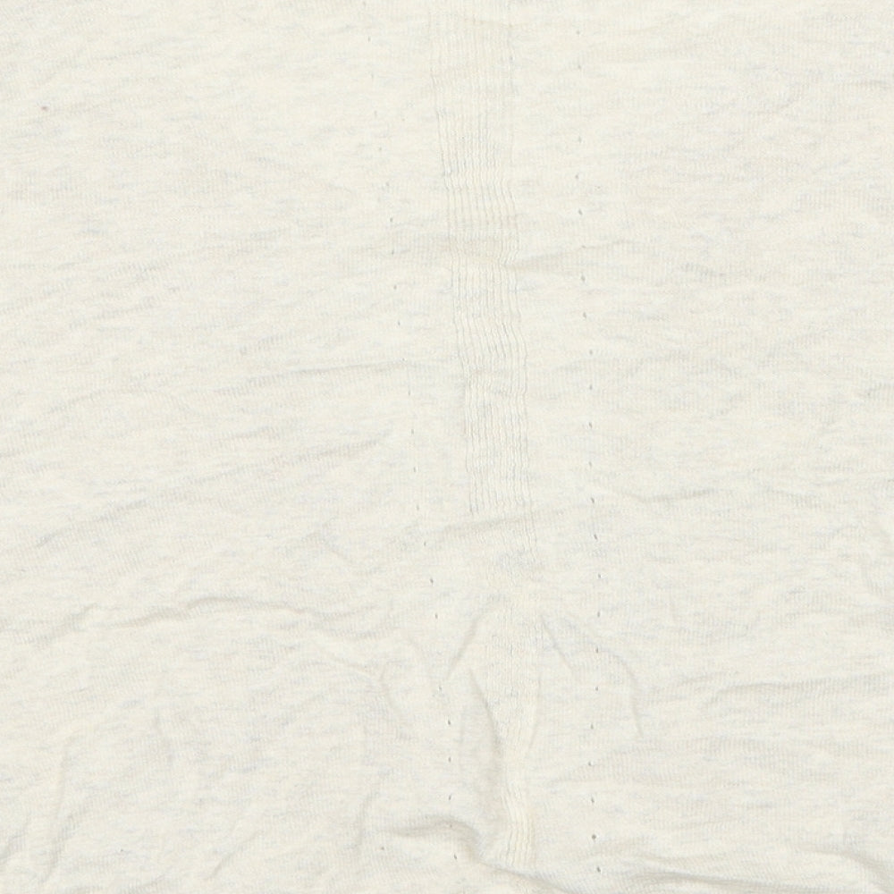 Next Womens Beige V-Neck Cotton Cardigan Jumper Size 14