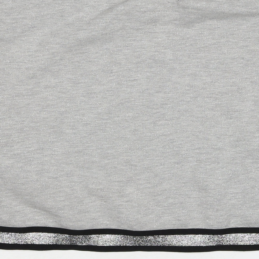 Pink Soda Womens Grey Cotton Pullover Sweatshirt Size 8 Pullover