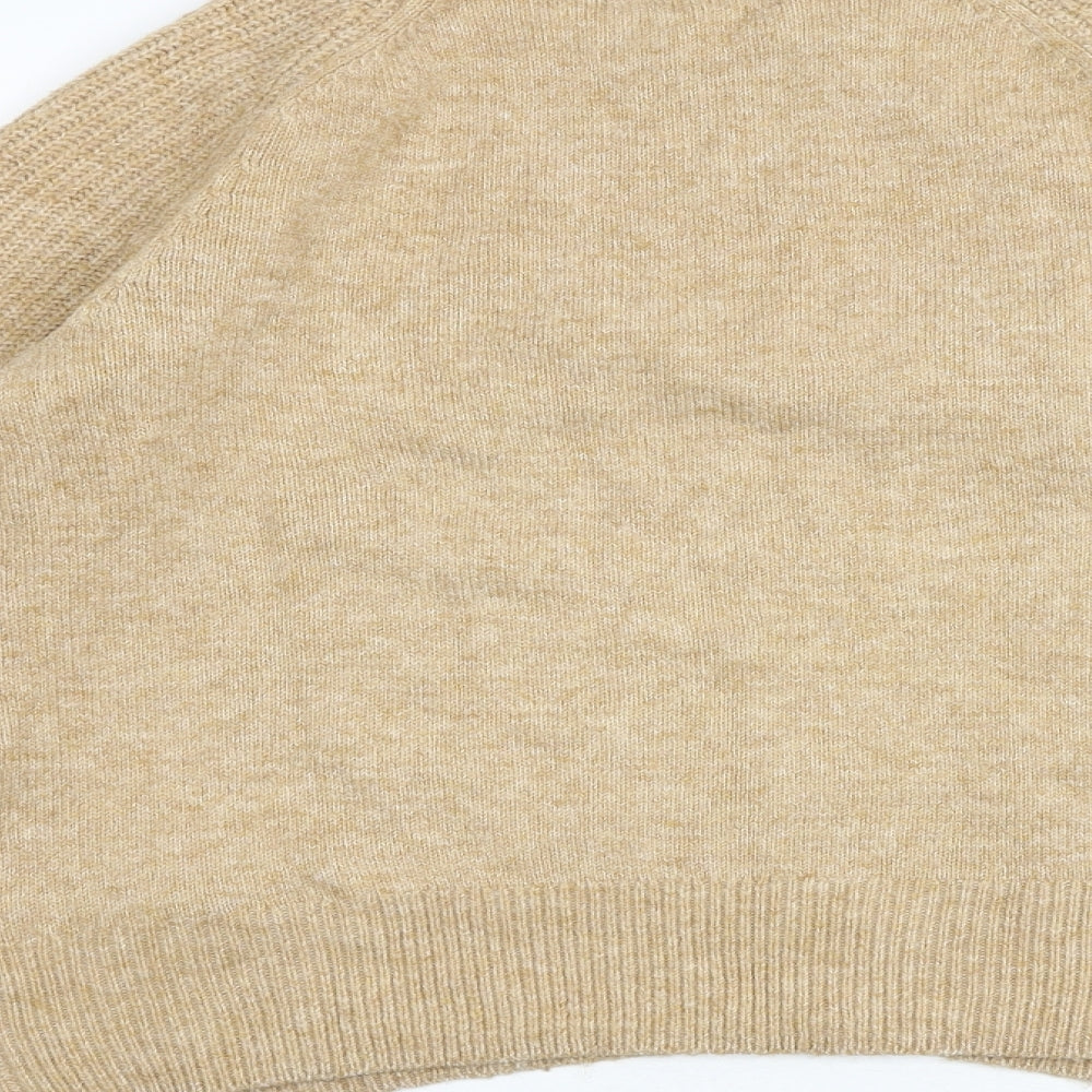 Marks & Spencer Womens Brown Round Neck Acrylic Pullover Jumper Size S