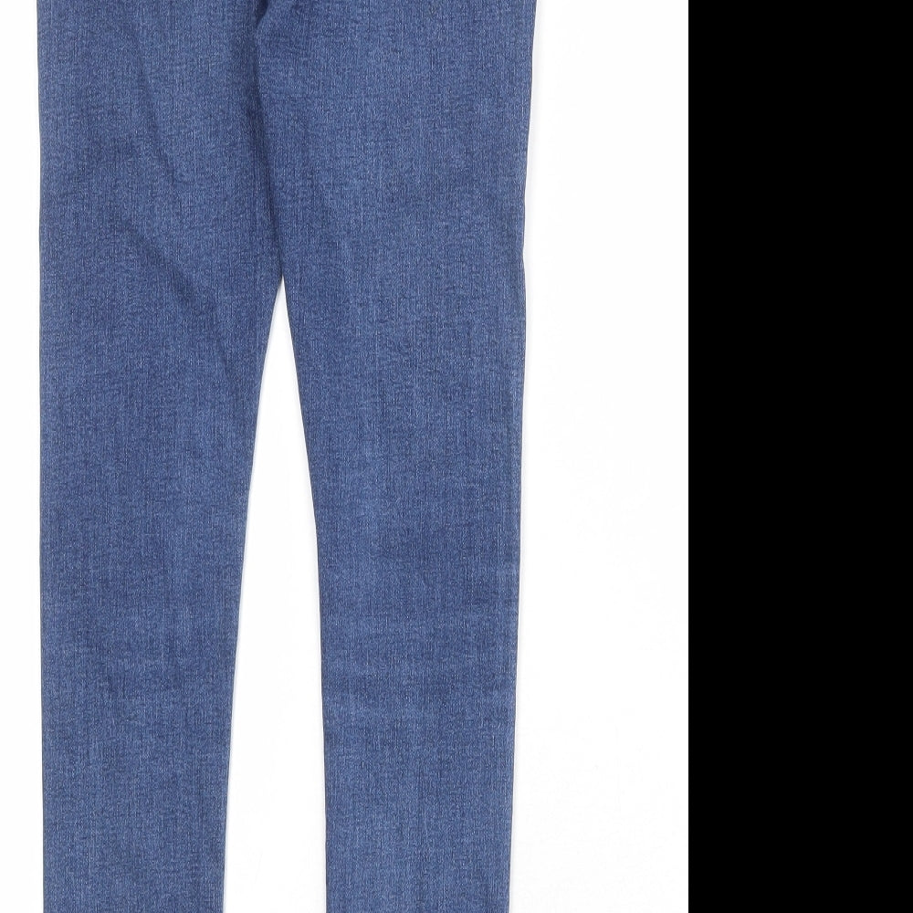 Boohoo Mens Blue Cotton Skinny Jeans Size 28 in Regular Zip