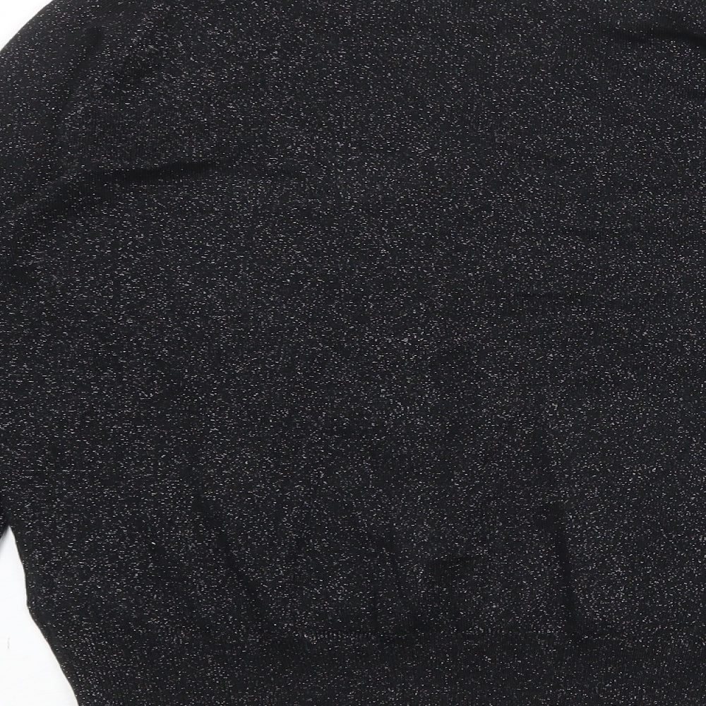 Marks & Spencer Womens Black Round Neck Viscose Pullover Jumper Size S