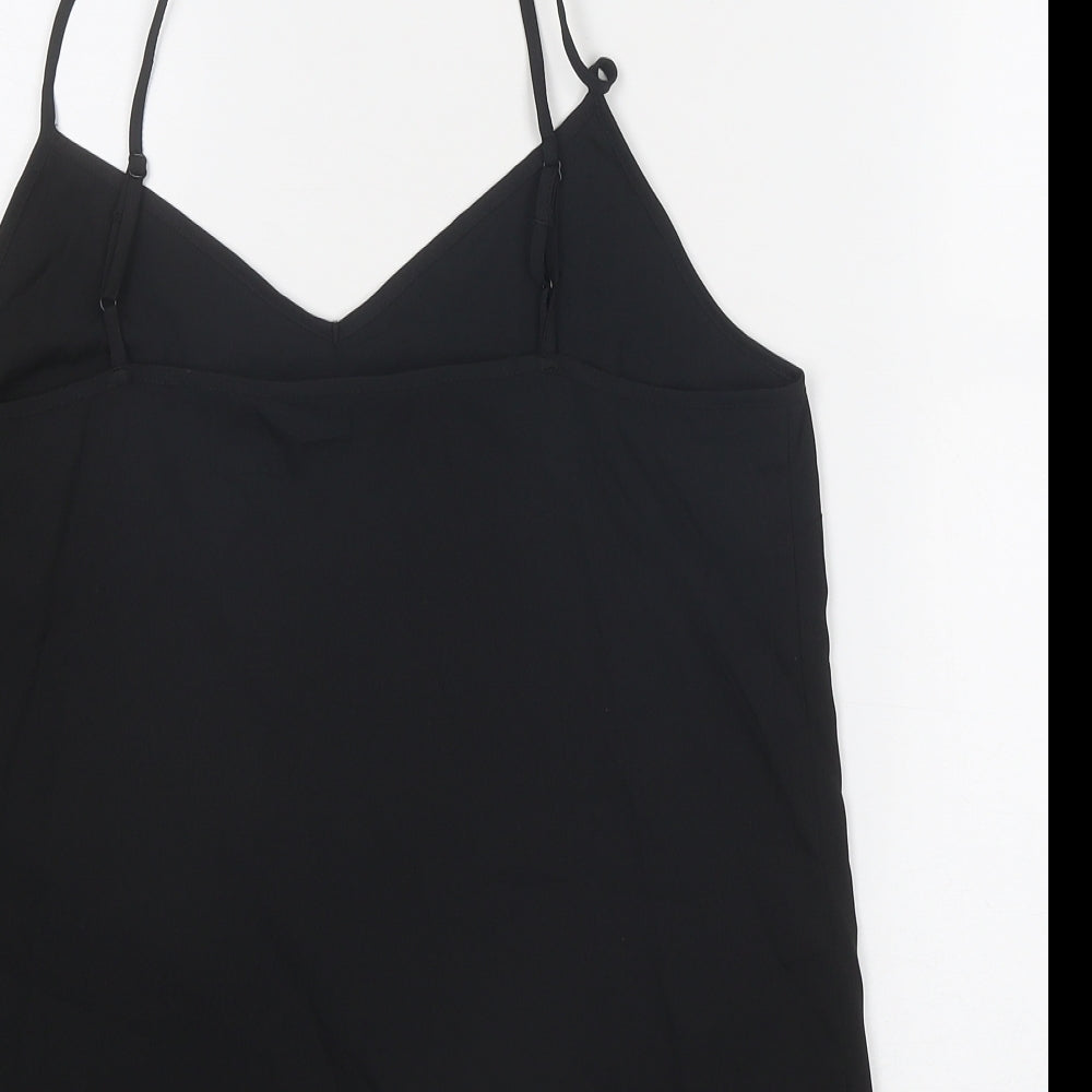 Marks & Spencer Womens Black Polyester Basic Tank Size 10 Sweetheart