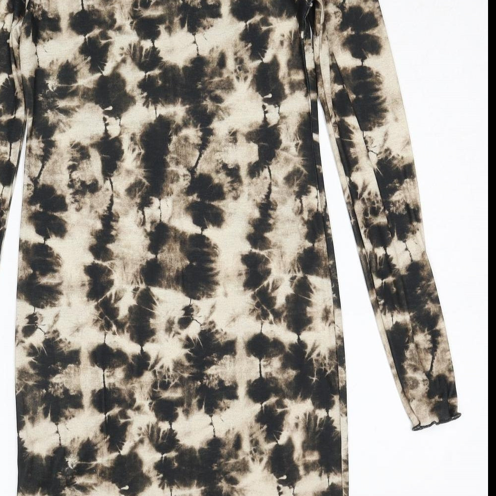 Topshop Womens Multicoloured Tie Dye Polyester A-Line Size 12 Round Neck Pullover