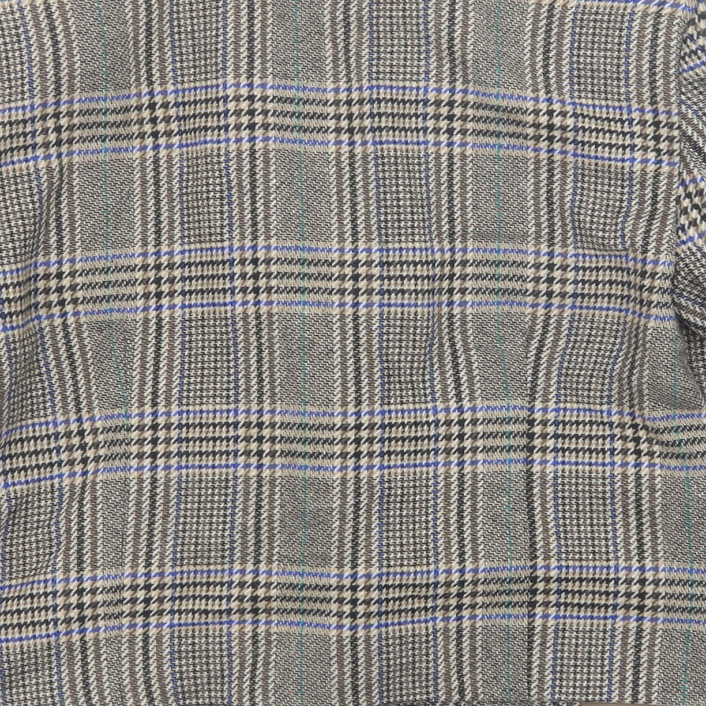 Gallery Womens Multicoloured Plaid Pea Coat Coat Size 14 Button