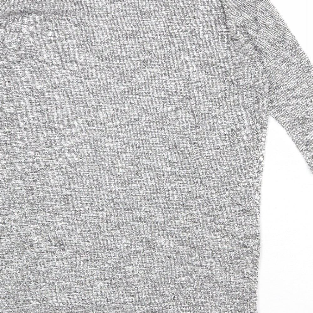 Divided by H&M Womens Grey Boat Neck Viscose Pullover Jumper Size S - Parlez Vouz Fracais?