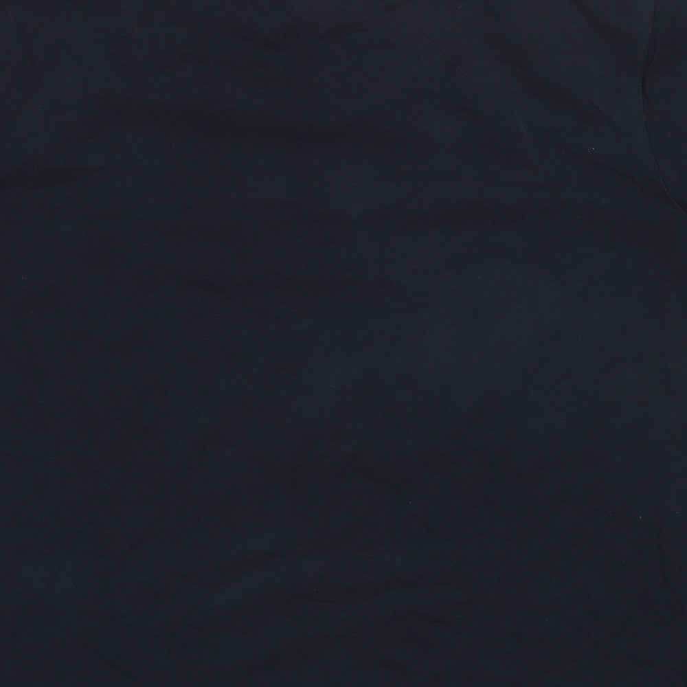 Sand Stone Womens Blue Cotton Basic T-Shirt Size M Round Neck