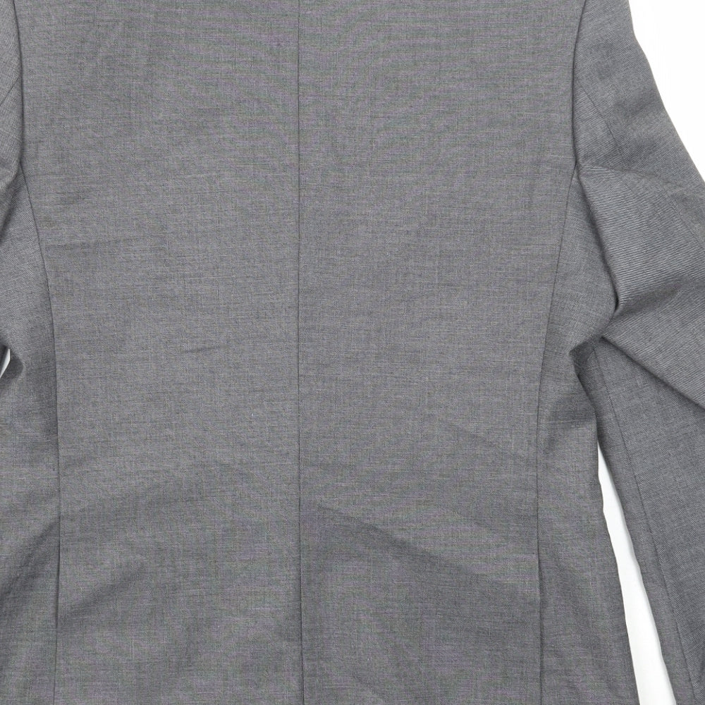 Marks & Spencer Mens Grey Polyester Jacket Suit Jacket Size 38 Regular