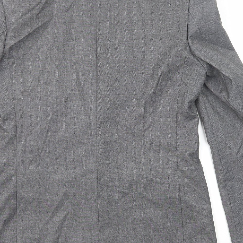 Marks & Spencer Mens Grey Polyester Jacket Suit Jacket Size 38 Regular