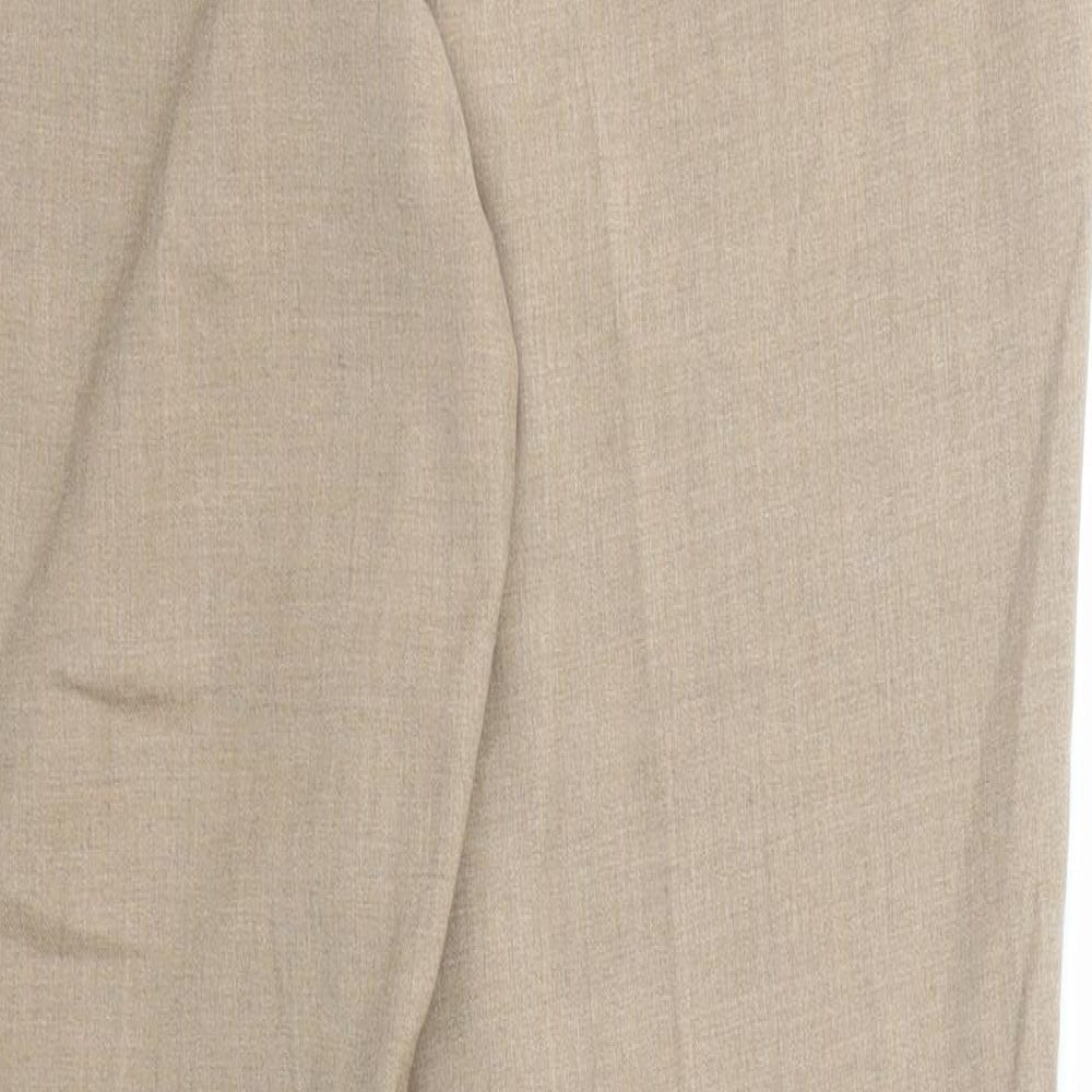 H&M Womens Beige Polyester Chino Trousers Size S Slim Drawstring