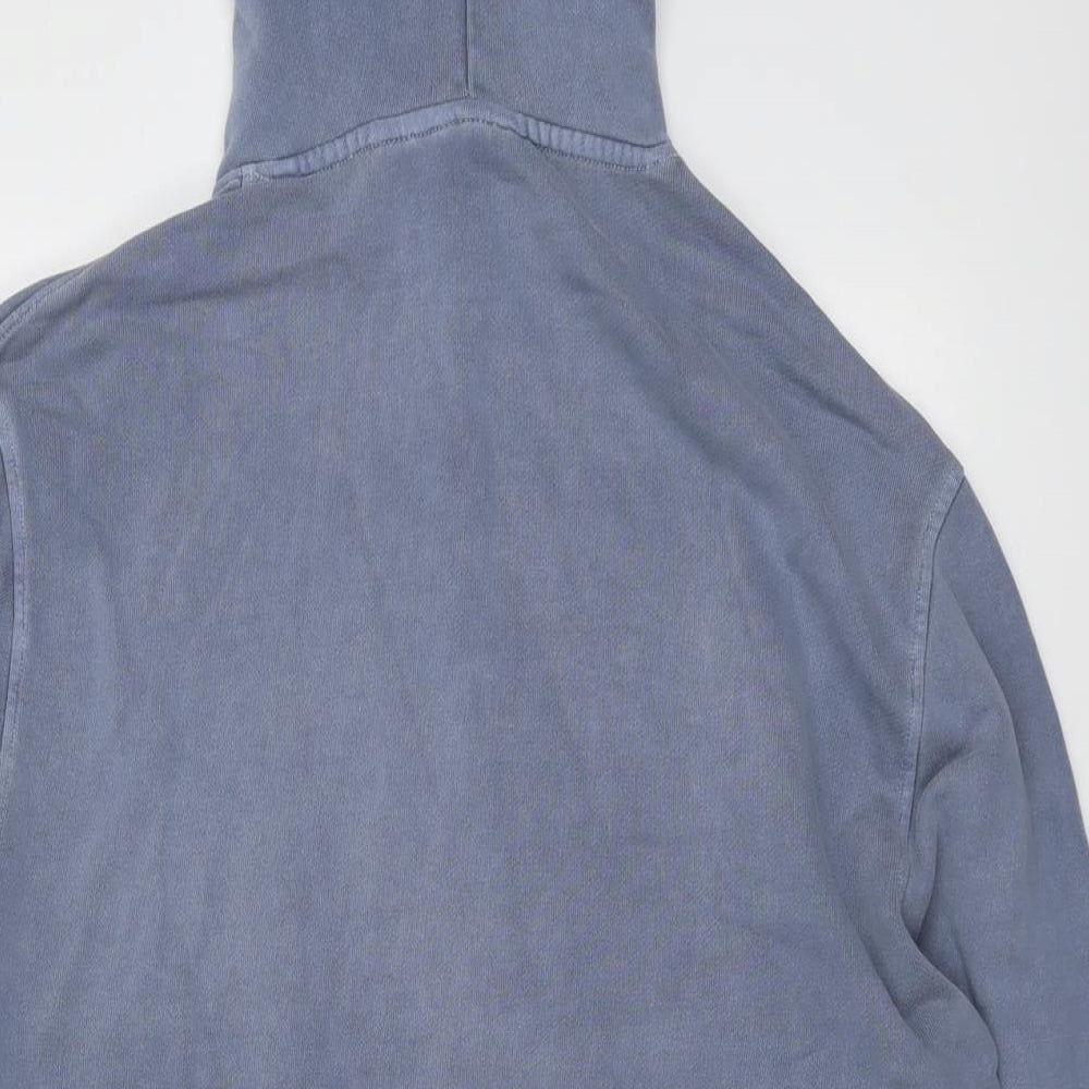 COLLUSION Mens Blue Cotton Pullover Hoodie Size XS