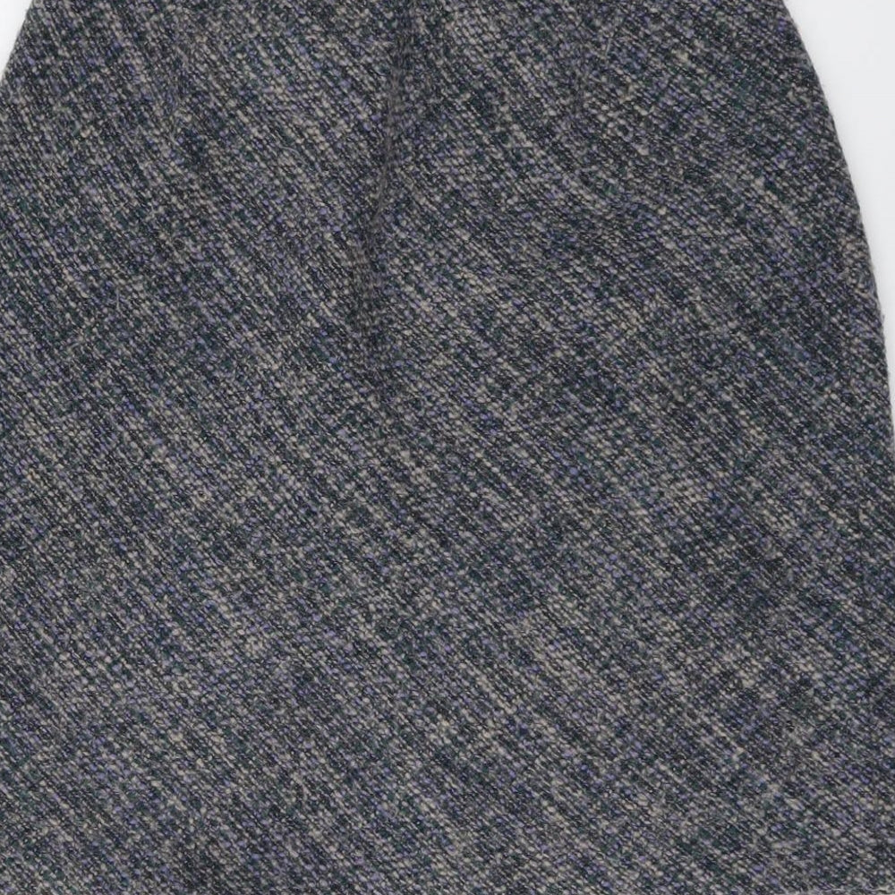 Marks & Spencer Womens Grey Polyester A-Line Skirt Size 14