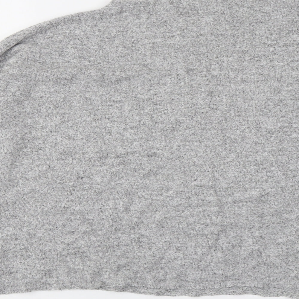 Zara Womens Grey Round Neck Viscose Pullover Jumper Size S