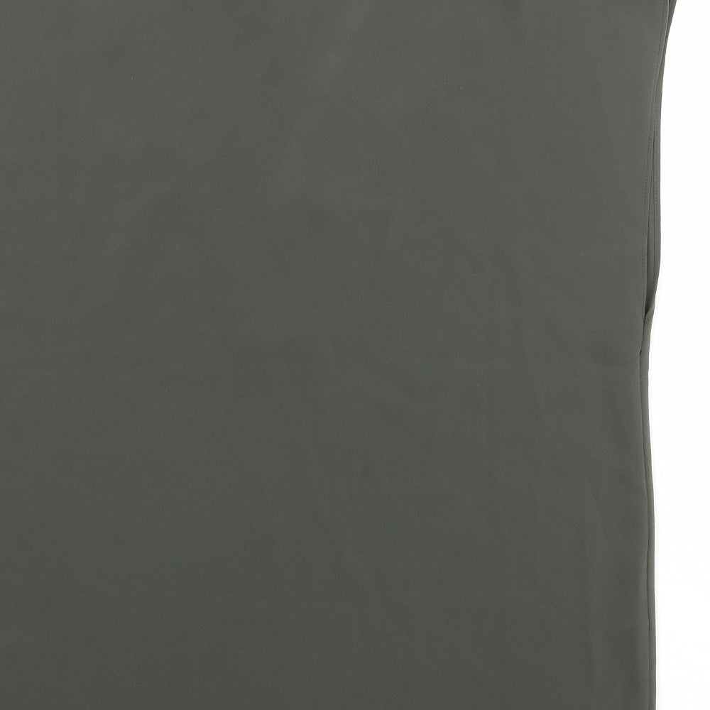 H&M Womens Green Polyester Basic Blouse Size 10 V-Neck