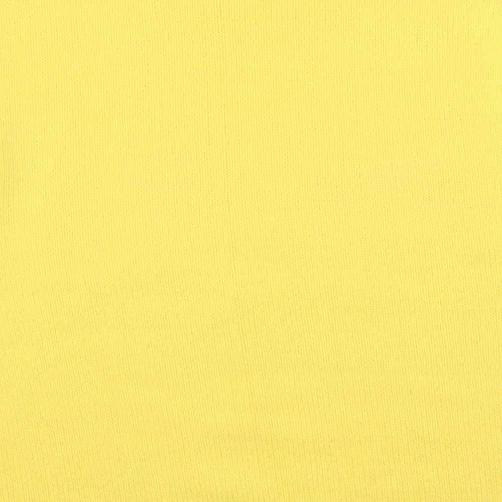 Pure & Natural Womens Yellow Round Neck Acrylic Pullover Jumper Size S - Size S-M