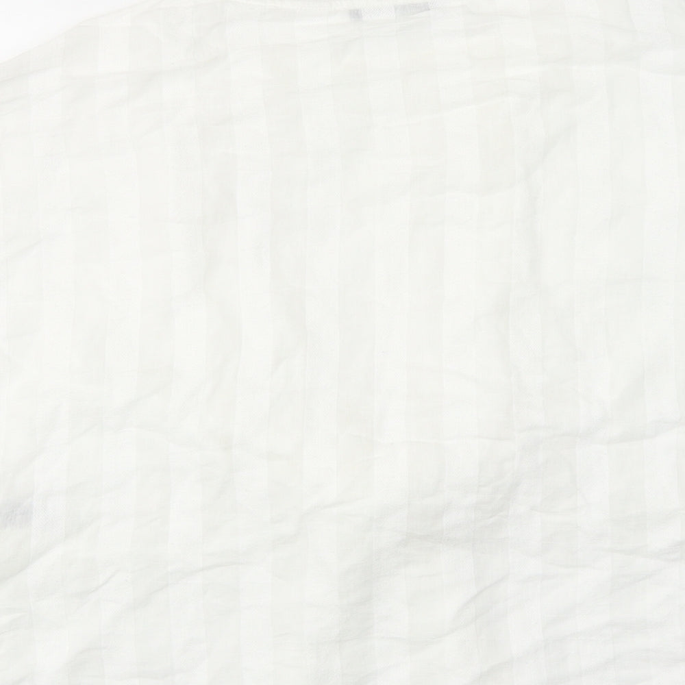 Limited Edition Womens White Viscose Basic Blouse Size 12 Round Neck