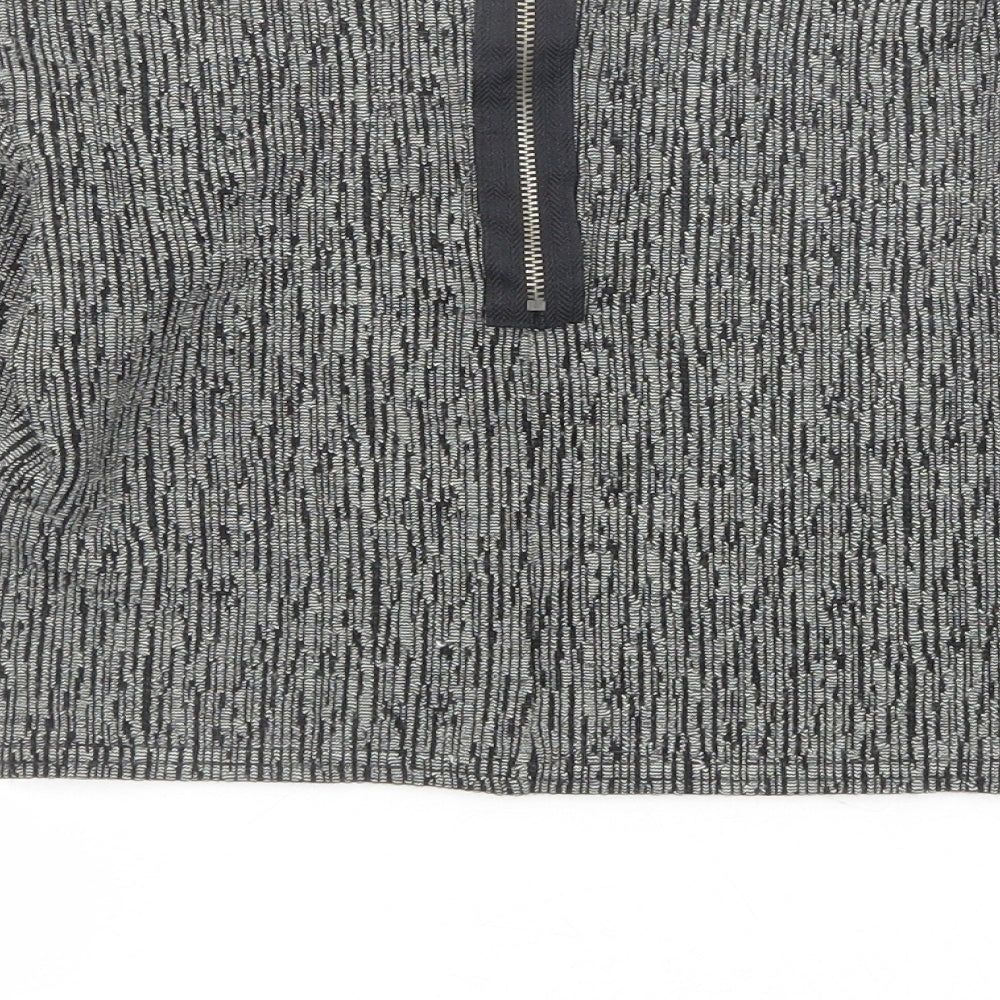 Sparkle & Fade Womens Black Round Neck Acrylic Pullover Jumper Size S