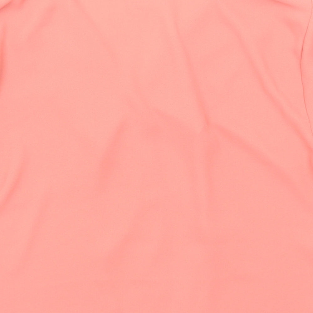 FOREVER 21 Womens Pink Polyester Basic Button-Up Size S Collared