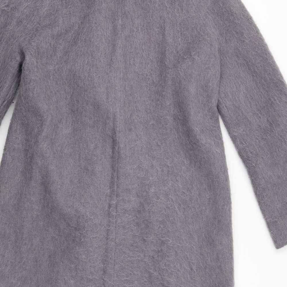 ASOS Womens Purple Pea Coat Coat Size 10 Button