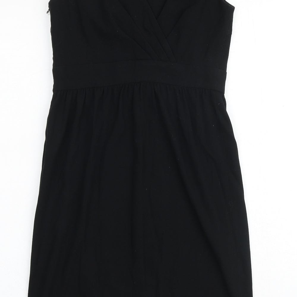 N.W.3 Womens Black Polyester A-Line Size 10 Round Neck Zip