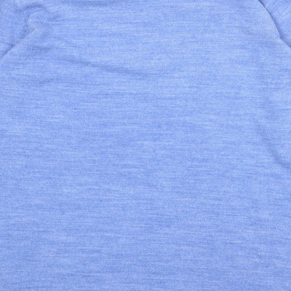 Classics Womens Blue Round Neck Acrylic Pullover Jumper Size 12