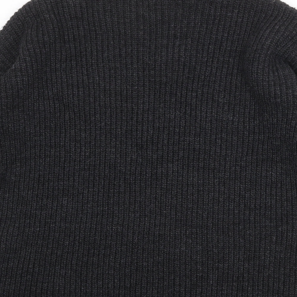Marks & Spencer Womens Grey Mock Neck Acrylic Pullover Jumper Size S