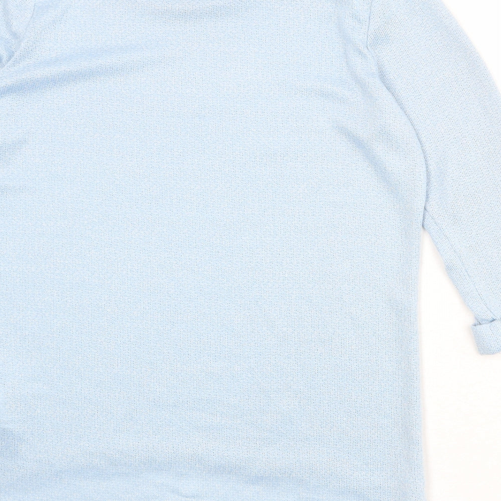 New Look Womens Blue Boat Neck Polyester Pullover Jumper Size 8