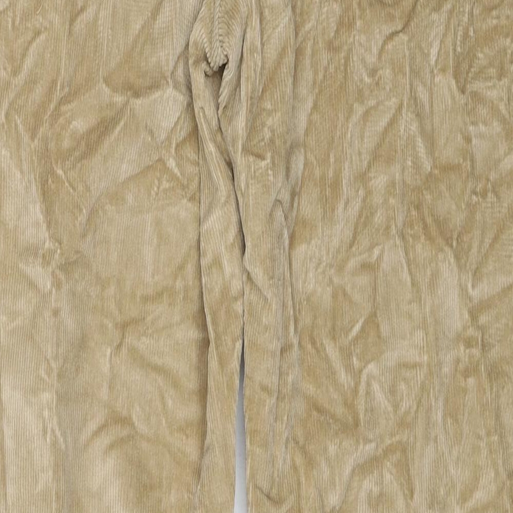 Giani Bernini Womens Beige Cotton Trousers Size M Regular Zip