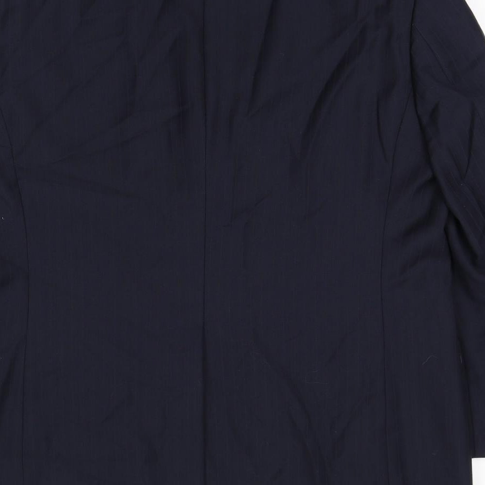 Marks & Spencer Mens Blue Wool Jacket Suit Jacket Size 44 Regular - Shoulder Pads