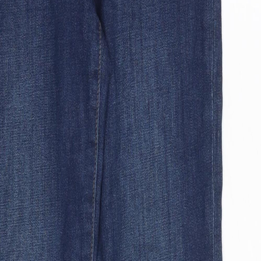 H&M Womens Blue Cotton Skinny Jeans Size 8 Slim Zip
