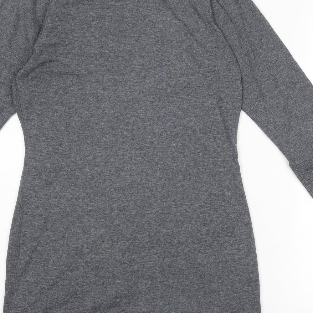 Marks & Spencer Womens Grey Cotton Pullover Sweatshirt Size 8 Pullover