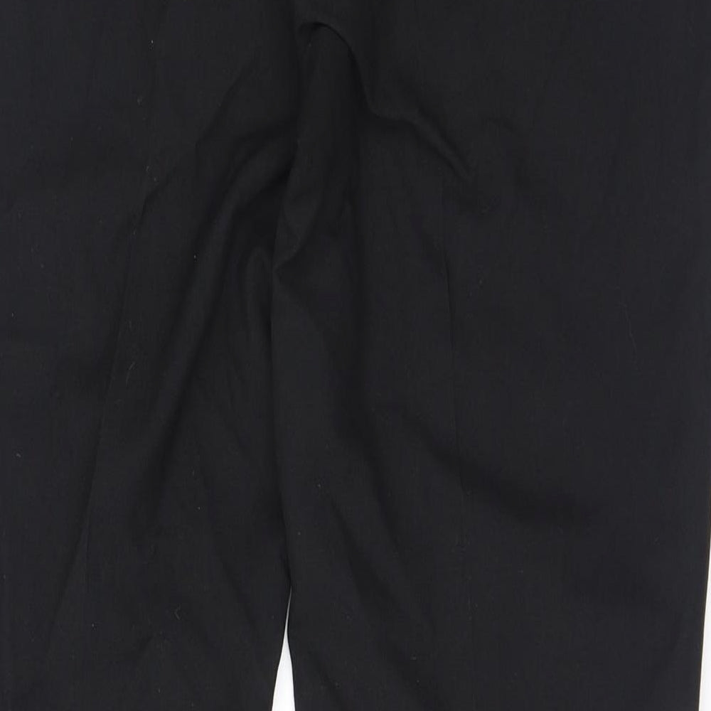 Next Mens Black Polyester Dress Pants Trousers Size 32 in L28 in Regular Zip