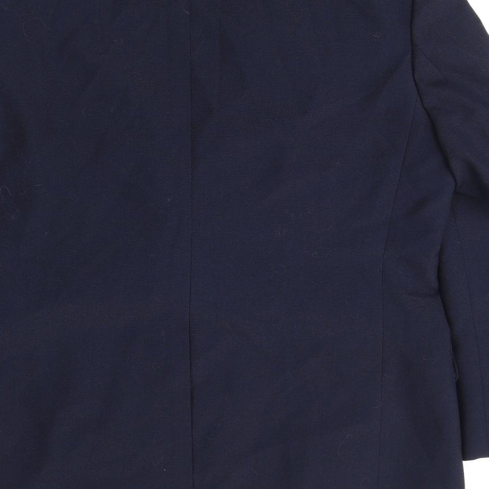 St Michael Mens Blue Polyester Jacket Suit Jacket Size 44 Regular