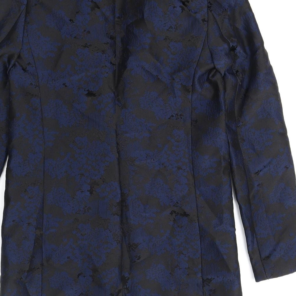 Marks & Spencer Womens Blue Geometric Jacket Blazer Size 6 - Limited Edition